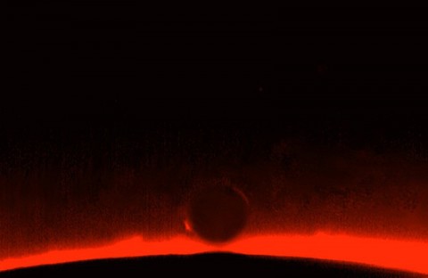 The arc of Venus photographed in 2004 by Riccardo Robitschek and Giovanni Maria Caglieris of Milan, Italy. The arc of Venus photographed in 2004 by Riccardo Robitschek and Giovanni Maria Caglieris of Milan, Italy.