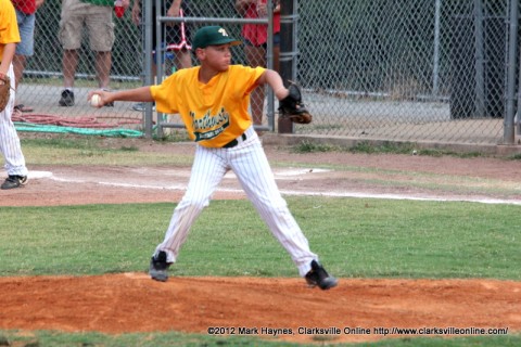 Northwest's Gabe Sibert pitched a one hit game to shutout Clarksville National Blue 10-0 Friday night.