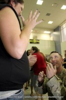 SGT Puckett proposes to his girlfriend at the Welcome Home Ceremony SGT Puckett proposes to his girlfriend at the Welcome Home Ceremony