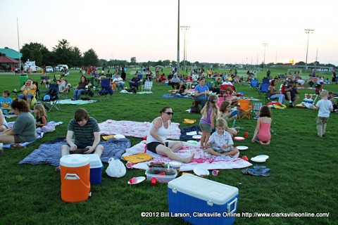 Over 800 people came out to Movies in the Park to enjoy the movie "The Help" at the Heritage Park Soccer Fields.