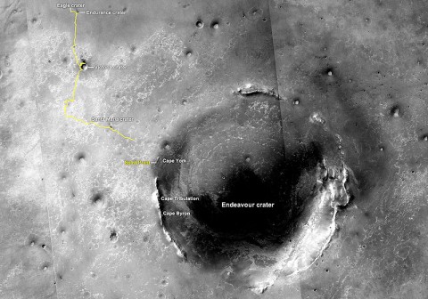 The marathon route over Mars.