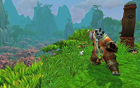 Pandaren Monk in Jade Forest. Pandaren Monk in Jade Forest.