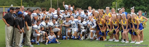 Clarksville Academy after the "Battle of the River" win with the trophy.