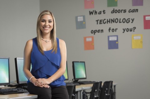 Melanie Flores teaches technology at AAMA-Sanchez Charter School and exemplifies the “Every Day Hero” both inside and outside the school.