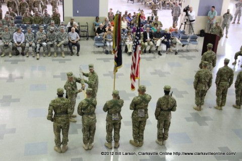 The 101st Combat Aviation Brigade Colors are cased for the deployment to Afghanistan The 101st Combat Aviation Brigade Colors are cased for the deployment to Afghanistan