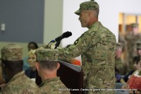 Col. Paul Bontrager addresses his troops