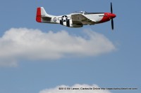 A North American P-51 Mustang up in the wild blue yonder