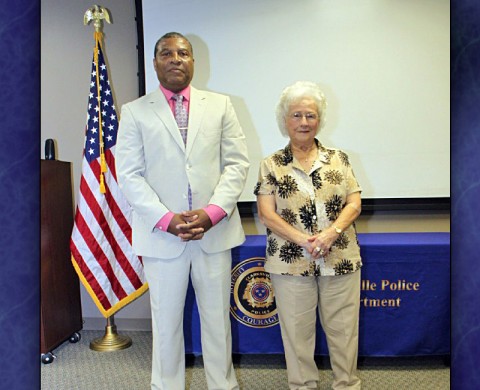 (L to R) Detective Ray Colon and Peggy Gray.