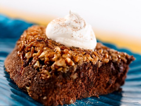 Chocolate Chocolate Chip Upside-Down Cake