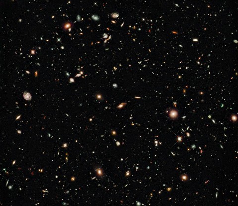 This image from 2009 shows an updated version of the Hubble Ultra Deep Field. The new eXtreme Deep Field could be considered a more detailed view of a portion of this image. (Credit: NASA; ESA; G. Illingworth, UCO/Lick Observatory and the University of California, Santa Cruz; R. Bouwens, UCO/Lick Observatory and Leiden University; and the HUDF09 Team)