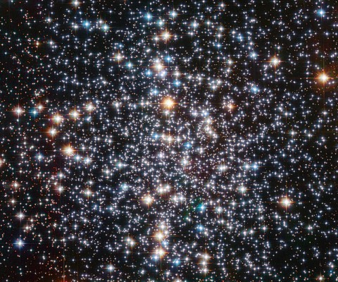 NASA's Hubble Space Telescope took this image of the center of globular cluster M 4 near the star Antares in the Constellation Scorpius. (Credit: ESA/NASA)