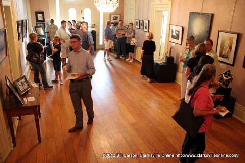 Artists and Patrons at the Smith Trahern Mansion on Friday for the Tour d'Art at the 2012 Riverfest Celebration