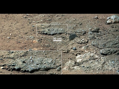 Best View of Goulburn Scour: This image from NASA's Curiosity Rover shows a high-resolution view of an area that is known as Goulburn Scour, a set of rocks blasted by the engines of Curiosity's descent stage on Mars. (Image credit: NASA/JPL-Caltech/MSSS)