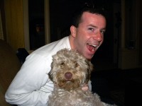 Author Chuck Sambuchino and his dog, Graham.