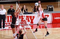 Senior Alex Sain’s 11-kill performance helped Austin Peay down Eastern Illinois in three sets, Friday. (Courtesy: Brittney Sparn/APSU Sports Information)