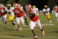 Reco Williams heading in to score for APSU