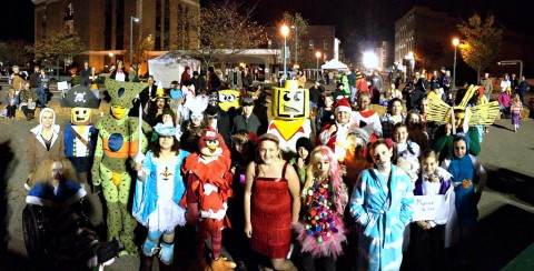 Costume contest participants at Fright on Franklin Street