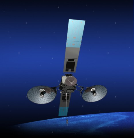 Artist rendition of TDRS-K deployed. (Credit: NASA)