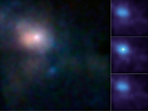 These are the first, focused high-energy X-ray views of the area surrounding the supermassive black hole, called Sagittarius A*, at the center of our galaxy. (Image credit: NASA/JPL-Caltech)