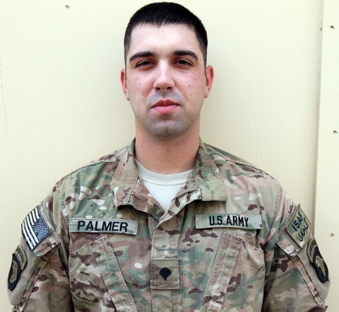 Spc. Stephen Palmer, a combat medic with Task Force 3-101, Bravo Troop, 1st Squadron, 33rd Cavalry Regiment, 3rd Brigade Combat Team, 101st Airborne Division (Air Assault), is deployed to Camp Clark in Afghanistan. Palmer enlisted in the U.S. Army in July 2009 in hopes to pursue his passion in providing care for others. Spc. Stephen Palmer, a combat medic with Task Force 3-101, Bravo Troop, 1st Squadron, 33rd Cavalry Regiment, 3rd Brigade Combat Team, 101st Airborne Division (Air Assault), is deployed to Camp Clark in Afghanistan. Palmer enlisted in the U.S. Army in July 2009 in hopes to pursue his passion in providing care for others.
