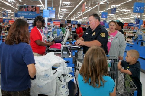 Nearly 100 Children get a Shopping Spree from the Clarksville Police Union. (Photo by CPD-Jim Knoll)