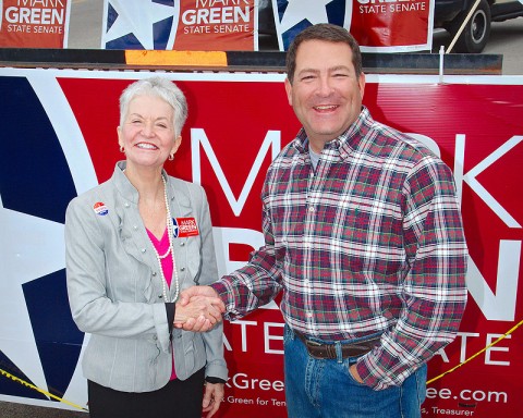 (L to R) Rosalind Kurita and Mark Green.