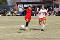 APSU Junior Tatiana Ariza breaks downfield in the OVC Championship Game.