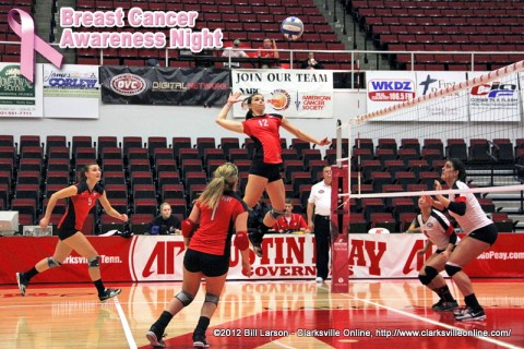 Austin Peay Women's Volleyball's Tuesday game is also Breast Cancer Awareness night