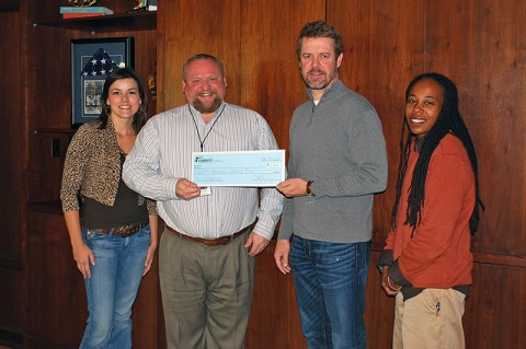 YMCA check was accepted by James “O’Bee” O’Bryant Executive Director of the Clarksville Area YMCA. From L to R: Jessica Goldberg (Race Director), O’Bee O’Bryant (YMCA Executive Director), Jim Manning (CDE Lightband), and Channel Lemon (Race Director). YMCA check was accepted by James “O’Bee” O’Bryant Executive Director of the Clarksville Area YMCA. From L to R: Jessica Goldberg (Race Director), O’Bee O’Bryant (YMCA Executive Director), Jim Manning (CDE Lightband), and Channel Lemon (Race Director).