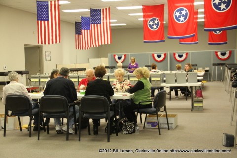 The Montgomery County Election Commission Counting Board at work