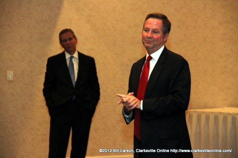 Tim Barnes addressing his supporters conceding the contest for the Tennessee State Senate seat for District 22 to Dr. Mark Green