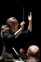 Kelly Corcoran conducting the Nashville Symphony Orchestra and Chorus in Clarksville, TN.