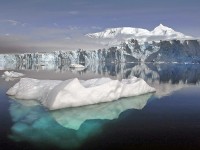 View of Sheldon Glacier with Mount Barre in the background, seen from Ryder Bay near Rothera Research Station, Adelaide Island, Antarctica. A new NASA/British Antarctic Survey study examines why Antarctic sea ice cover has increased under the effects of climate change over the past two decades.