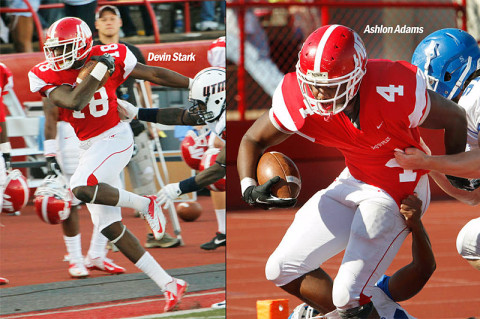 APSU's Devin Stark and Ashlon Adams play in FCS Senior Scout Bowl Saturday. (Courtesy: Austin Peay Sports Information)