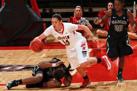 Senior Leslie Martinez scored 12 points in Austin Peay's victory against Lipscomb, Friday. (Courtesy: Brittney Sparn/APSU Sports Information)