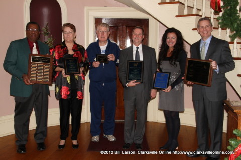 Honorees and their stand-ins at the 2012 Montgomery County Democratic Party Christmas Party