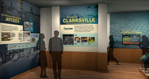 Artist concept of Customs House's upcoming new exhibit "Becoming Clarksville:  Honoring Legacies of Leadership" (Image by HealyKohler Design)