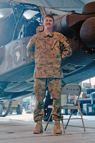 Pvt. Jesse Ingram, D Company 1st Battalion, 101st Combat Aviation Brigade, Task Force No Mercy, AH-64 Apache mechanic, a native of Kendalia, Texas, inventories and sorts parts at a maintenance hangar at Forward Operating Base Salerno, Afghanistan, October 18th, 2012. (published in Why We Serve: Pvt. Jesse Ingram by rceast)