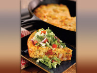 Buffalo Chicken Cornbread with Blue Cheese Salad