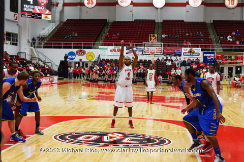 Austin Peay's Travis Betran scored 20 points in the game including a three pointer at the buzzer to win the game in overtime. Austin Peay Men's Basketball