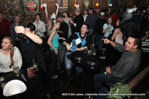 Patrons at the Blackhorse Pub and Brewery's Taproom Celebrate the arrival of the New Year.