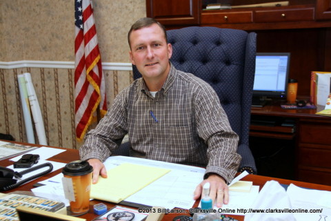 Montgomery County Sheriff John Fuson at his desk