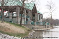 Cumberland River rising waters covered the lower stage at McGregor Park.