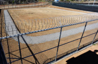 The soccer field at Guantanamo Bay