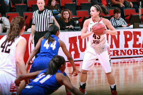 Austin Peay Women's Basketball. (Courtesy: Brittney Sparn/APSU Sports Information)