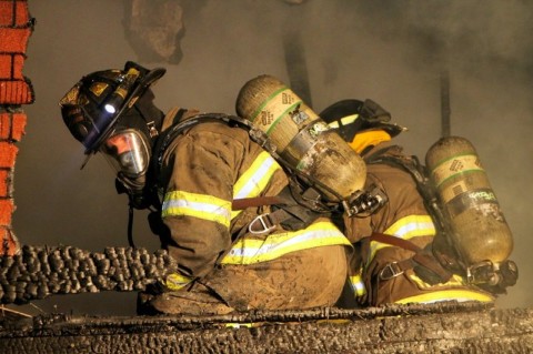 Clarksville Fire Rescue responds to a house fire on Cave Street. (Photo by CPD-Jim Knoll)