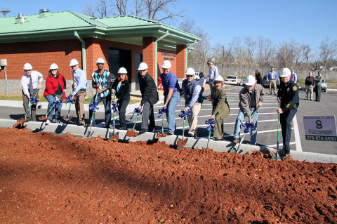 Ground breaking ceremony of new Scenario House for the Clarksville Police Department. (Photo by CPD-Jim Knoll)