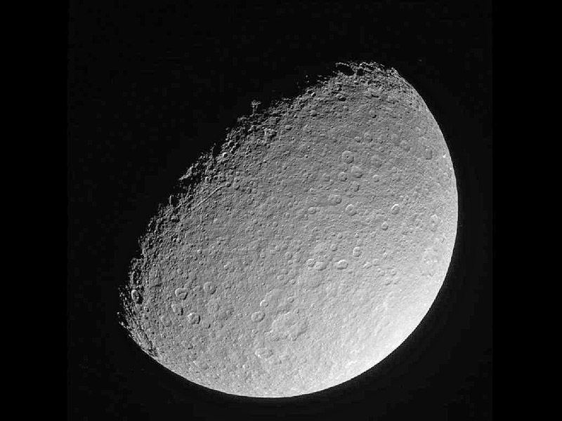This image was taken on March 10, 2013, and received on Earth March 10, 2013 by NASA's Cassini spacecraft. The camera was pointing toward Rhea at approximately 174,181 miles (280,317 kilometers) away, and the image was taken using the CL1 and CL2 filters. (Image Credit: NASA/JPL/Space Science Institute)