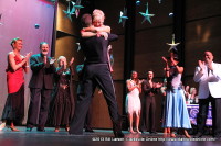 Mary Cooper hugs Jonathan Bungard, her pro partner after winning Altrusa’s 2013 Dancing with the Stars