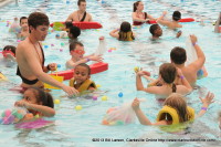 Lifeguards keeping the kids safe in the pool during the City of Clarksville’s Wettest Egg Hunt on Saturday